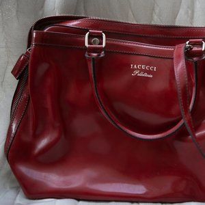 Iacucci Pelleteria Red Patent Leather Bag